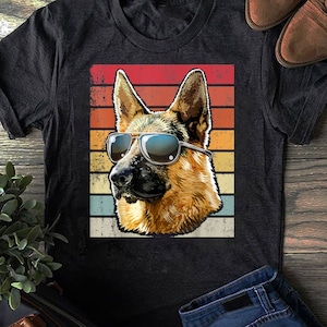 Retro Vintage German Shepherd Shirt German Shepherd Dog Gift T-Shirt - German Shepherd Dog, German Shepherd Dog Gift, German Shepherd Lover