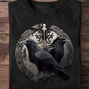 Scandinavian Odin Ravens Viking T Shirt, Viking Shirt, For Viking Lover Shirt, Become Viking Shirt, Viking Streetwear, Scandinavian Warriors