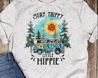 Camiseta hippie Stay Trippy: furgoneta hippie retro vintage