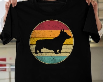 Corgi Dog Vintage Distressed Retro Style 70s 80s Men Women Pullover - Regalo para los amantes de los perros - Funny Dog - Corgi Lovers - Día de la Madre