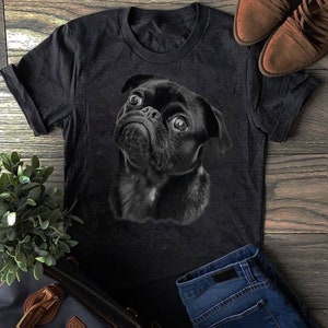 Pug Shirt For Dog Mom Dad Gift Idea Funny Cute Black Pug T-Shirt - Gift for Dog Lovers - Funny Dog - Pug Lovers - Mother's Day