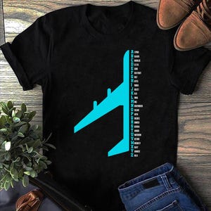 Phonetic Alphabet Airplane T-Shirt: Funny Pilot Aviation Gift