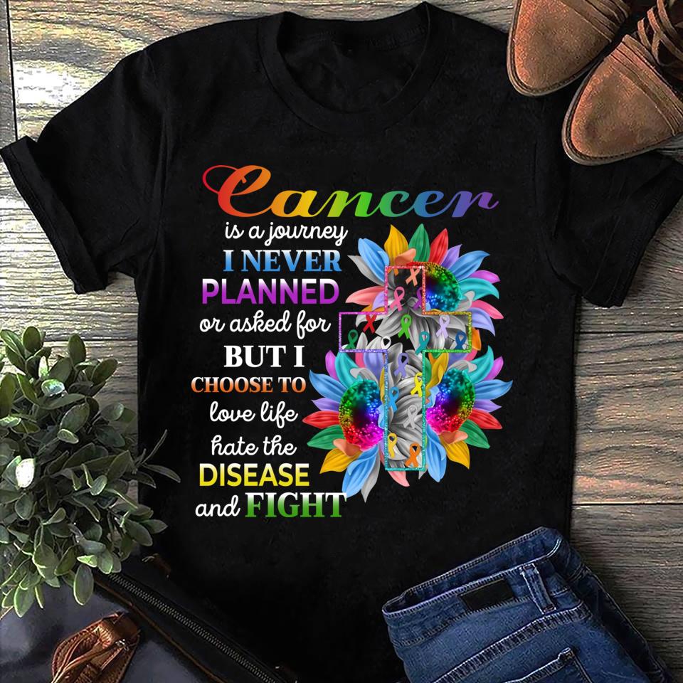 Cancer is A Journey Cancer Awareness, Cancer T Shirt, Cancer Warrior ...