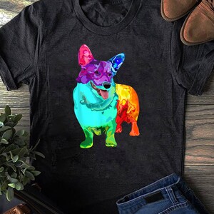 Dog Lover Gifts Welsh Corgi For Womens Colorful Corgi Men, Retro Vintage Corgi, Corgi Mom, Pembroke Welsh Corgi, Corgi Dog Tee