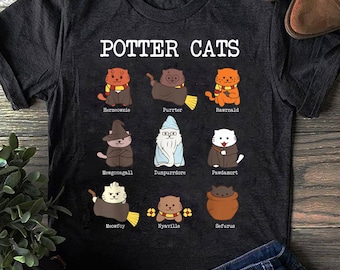 Potter Cats T-Shirt: Funny Cat Lover Gift