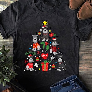 Schnauzer Christmas Tree Ornament Funny Pet Dog Gift Shirt - Gift for Dog Lovers - Funny Dog - Schnauzer Lovers - Mother&#39;s Day - Dog Sweater