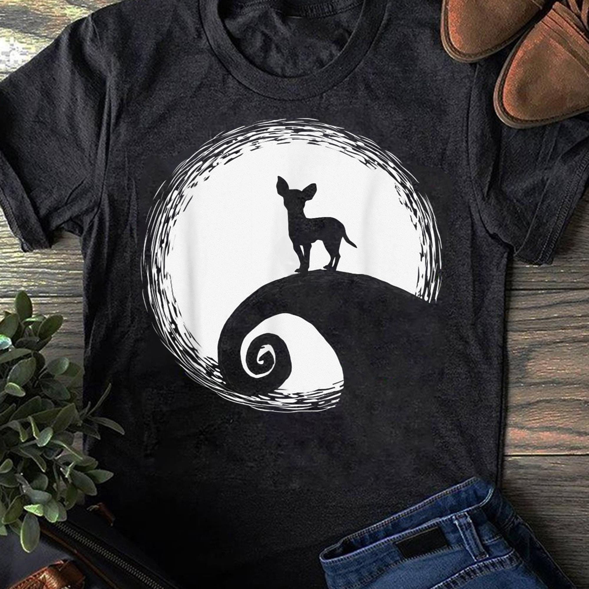 Funny Chihuahua And Moon Halloween Costume Gift T Shirt Funny Chihuahua And Moon Halloween Costume Gift T Shirt
