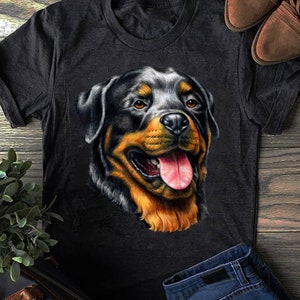 Face Portrait Watercolor Painting Rott Cool Dog Rottweiler , Gift for Dog Lovers - Funny Dog - Rottweiler Lovers - Mother&#39;s Day