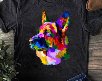 Colorful German Shepherd, German Shepherd Dog Owner T-Shirt -  Gift for Dog Lovers - Funny Dog - German Shepherd  Lovers - Mother's Day