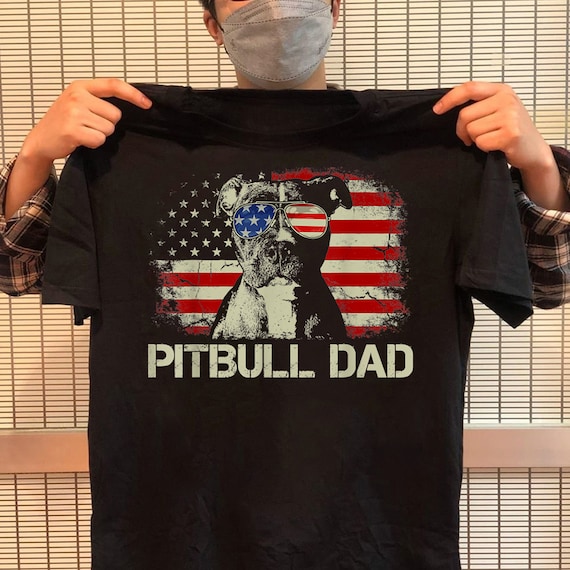 Mens Best Pitbull Dad Ever Shirt American Flag 4th Of July Gift T-Shirt Mens Best Pitbull Dad Ever Shirt American Flag 4th Of July Gift T-Shirt