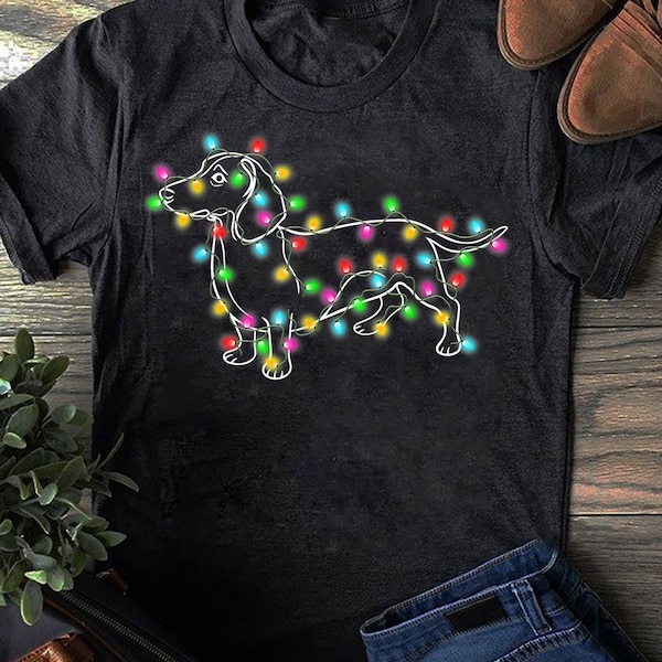 Dachshund Dogs Tree Christmas Sweater Xmas Gifts For Pet Dog T-Shirt - Gift for Dog Lovers - Funny Dog - Dachshund Lovers - Mother's Day