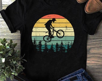 Vintage Downhill MTB Mountain Bike T-Shirt - Mountain Bike TShirt, MTB T-Shirt -  Mountainbike Biking Gift, MTB Lover