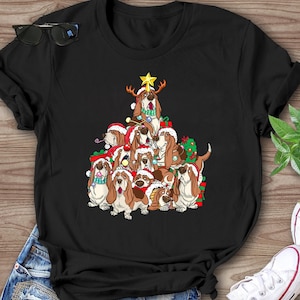Basset Hound Christmas Santa T Shirt Funny Dog Lover Gift T-Shirt Basset Hound Christmas Santa T Shirt Funny Dog Lover Gift T-Shirt