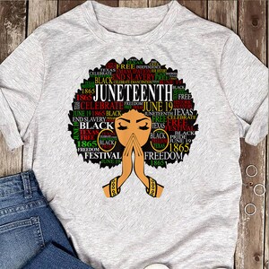 Juneteenth Melanin Black Women Natural Hair Afro Word Art T-Shirt, Black Lives Matter Shirt, Until We Have Justice, Civil Rights
