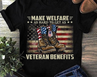 Proud US Veteran T-Shirt: Military Boots Graphic Tee