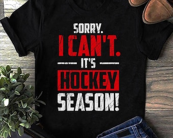 Grappig hockeyseizoen-T-shirt: cadeau ijshockeyspeler