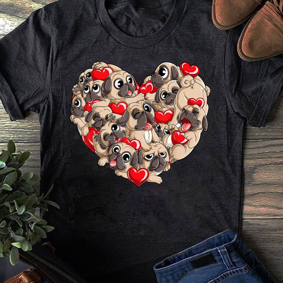 Just 2 Pugs Loving each other (unisex T-shirt)