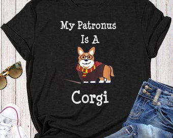 My Patronus Is a Corgi T-shirt - Regalo para los amantes de los perros - Funny Dog - Corgi Lovers - Día de la Madre