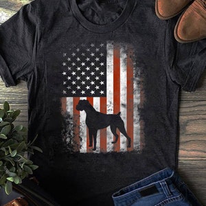 Boxer American Flag Shirt USA 4th Of July Dog T-shirt - Gift for Dog Lovers - Funny Dog - Boxer Lovers - Father&#39;s Day - Boxer Shirt