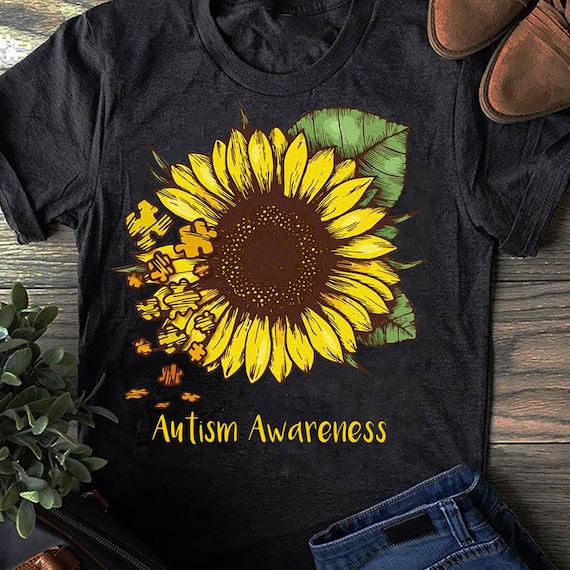 Autism Mom Dad Shirt Gifts Sunflower Autism Puzzle Piece Autism Mom Dad Shirt Gifts Sunflower Autism Puzzle Piece