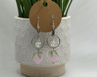 Strawberry Selenite Earrings