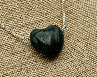 Moss Agate Heart Necklace