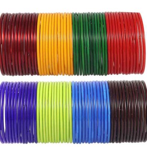 8 dozijn veelkleurig per kleur 12 stuks dagelijks dragen trendy eenvoudige effen glazen armband voor vrouwen en meisje gratis verzending bangle maat-2.4, 2.6, 2.8
