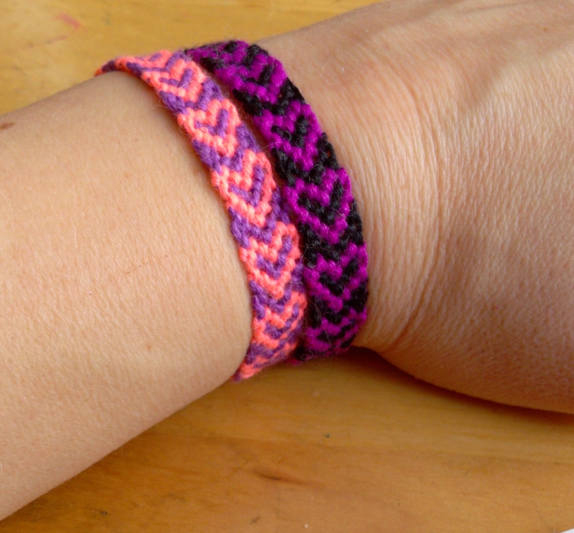 Friendship Bracelet Heart Etsy
