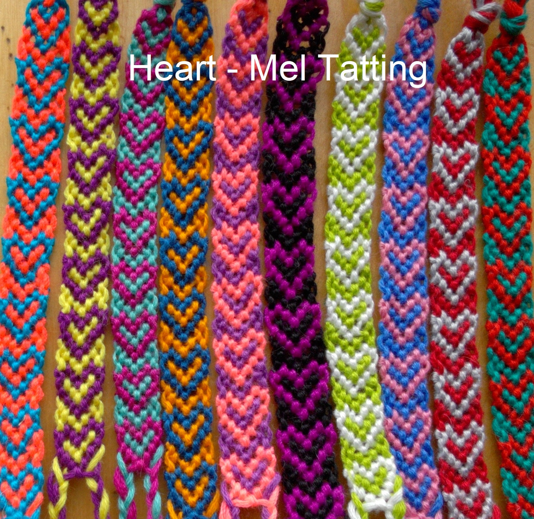 Friendship Bracelet Heart Etsy