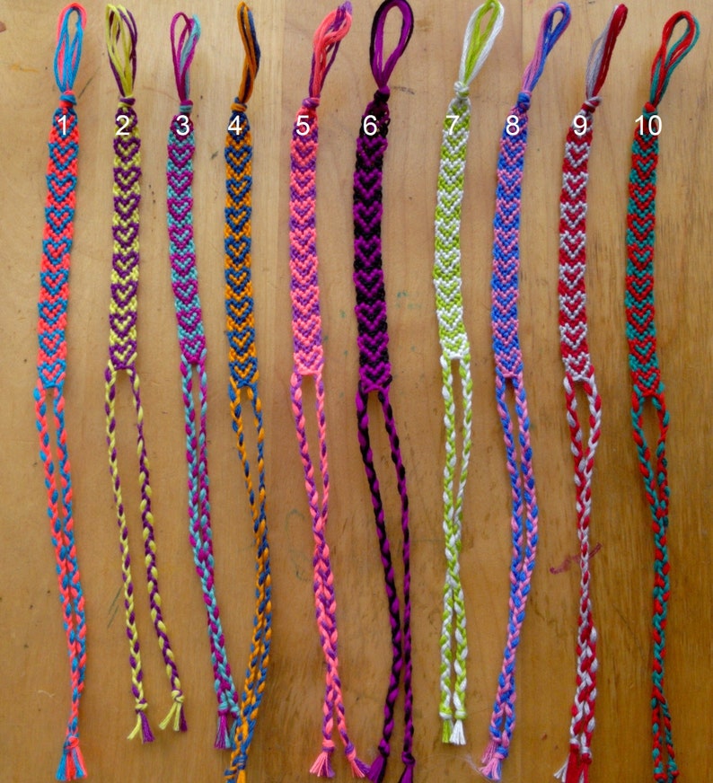 Friendship Bracelet Heart Etsy