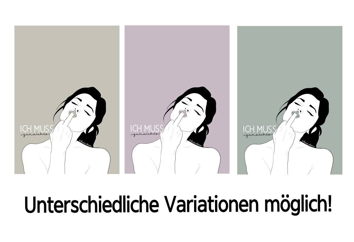 Kunstdruck Poster A4 // Ich muss gar nichts Etsy