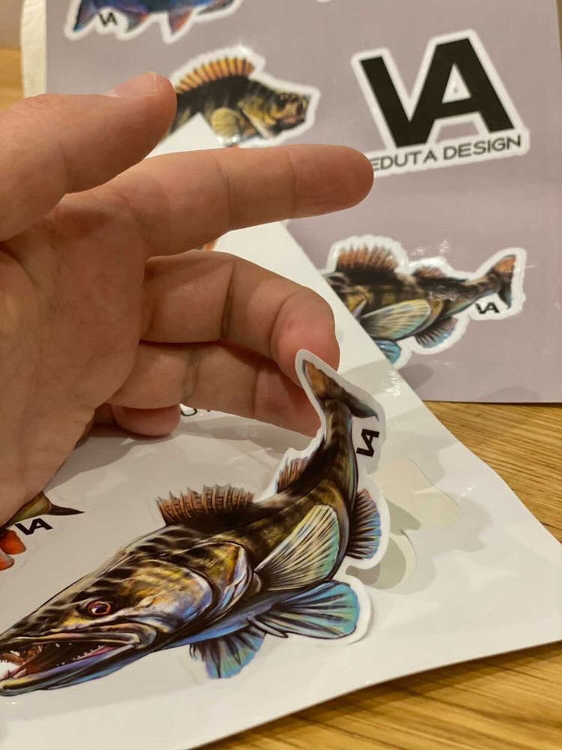 Fish stickers Fish decal Pike sticker Perch sticker Pike Etsy