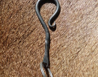Hand forged keychain w/ keyring