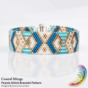 Costal Mirage Odd Count Peyote Bracelet | Pattern Only