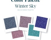 Winter Sky Digital Miyuki Delica Color Palette | Bead Color Inspiration | Instant Download Color Guide for Bead Weaving & Jewelry Design
