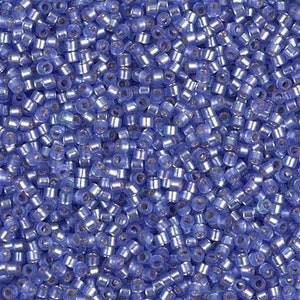 DB0694 Semi-Frosted Silverlined Dyed Light Purple Miyuki Delica Bead | Size 11/0 | Japanese Seed Beads | Beadweaving & Beadwork Supply