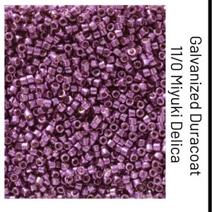 DB2508 Duracoat Galvanized Purple Orchid Miyuki Delica Bead | Size 11/0 | Japanese Seed Beads | Beadweaving & Beadwork Supply