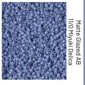 DB2318 Matte Opaque Mermaid Blue Glazed AB Miyuki Delica Bead | Size 11/0 | Japanese Seed Beads | Beadweaving & Beadwork Supply