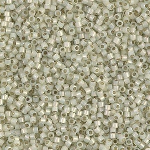 DB1453 Silverlined Pale Lime Opal Miyuki Delica Bead | Size 11/0 | Japanese Seed Beads | Beadweaving & Beadwork Supply