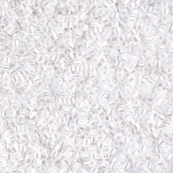 DB0201 Opaque White Luster Miyuki Delica Bead | Size 11/0 | Japanese Seed Beads | Beadweaving & Beadwork Supply