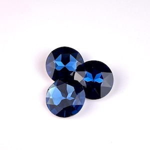 Cristal de corona facetado azul Montana de 27 mm con forma de flor / 1 unidad / Alternativa al Swarovski n.° 1201 / Para tejido de cuentas y fabricación de joyas