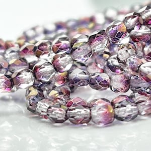 4 mm Mulberry Luster Böhmische Glasfeuerperlen | 50stk