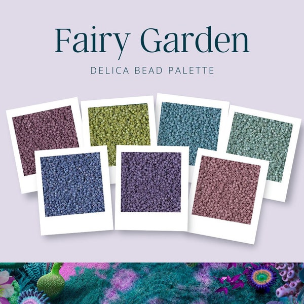 Fairy Garden Color Palette Delica Bead Set | Size 11/0 | 3 Inch Tubes | Seed Bead Color Set | Beading Starter Kit | Delicia Bundle