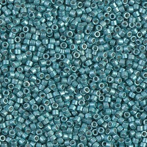 DB1183 Galvanized Semi-Matte Dyed Dark Aqua Green Miyuki Delica Bead | Size 11/0 | Japanese Seed Beads | Beadweaving & Beadwork Supply