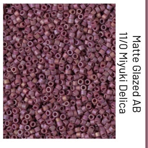 DB2308 Matte Opaque Dark Red Glazed AB | Japanese Seed Beads | Beadweaving & Beadwork Supply