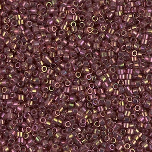 DB0103 Dark Topaz Rainbow Gold Luster Miyuki Delica Bead | Size 11/0 | Japanese Seed Beads | Beadweaving & Beadwork Supply