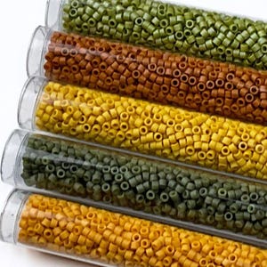Miyuki Delica Bead Color Palette | Size 11 Seed Set | Beading Starter Kit | Bead weaving Bundle | Beadwork Supply | Sunflower