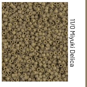 DB0390 Matte Opaque Green Tea Glazed Luster Miyuki Delica Bead | Size 11/0 | Japanese Seed Beads | Beadweaving & Beadwork Supply