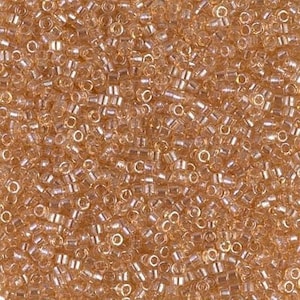 DB0101 Light Smokey Topaz Glazed Luster Miyuki Delica Bead | Size 11/0 | Japanese Seed Beads | Beadweaving & Beadwork Supply