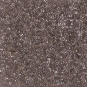 DB1416 Transparent Light Taupe pply Miyuki Delica Bead | Size 11/0 | Japanese Seed Beads | Beadweaving & Beadwork Supply
